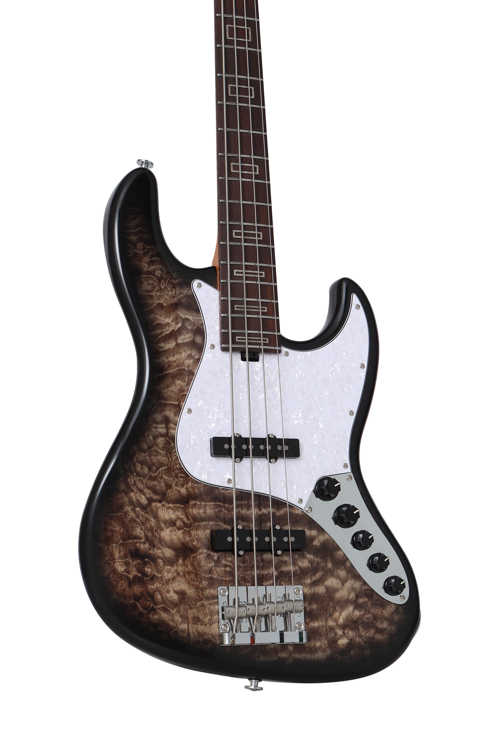 KJB-Deluxe Pro Q-R Act Bass Honey Tea Black